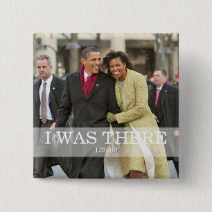 I WAS THERE: President Barack and Michelle Obama 15 Cm Square Badge