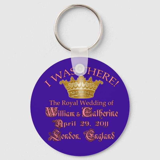 I Was There  Royal Wedding Memorabilia Key Ring (Front)