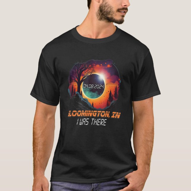 I Was There Total Solar Eclipse Bloomington Indian T-Shirt (Front)