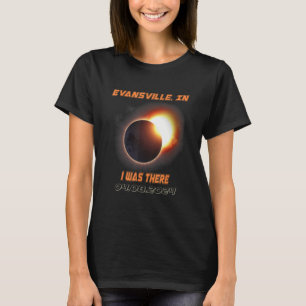 I Was There Total Solar Eclipse Evansville Indiana T-Shirt