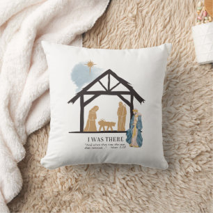 I Was There Wiseman Nativity Scene Christmas Cushion