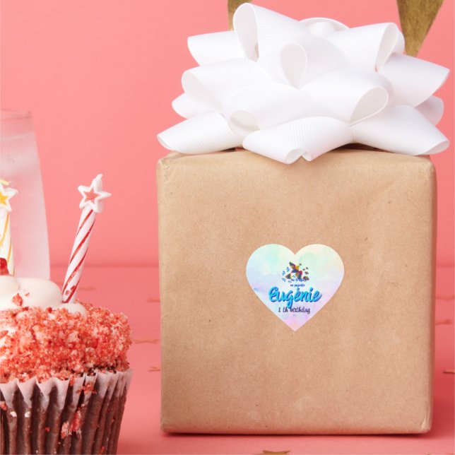 "I was told by a bird" - Editable Heart Sticker (Party)