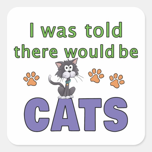 I was told there would be CATS Square Sticker (Front)