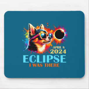 I Was Total Solar Eclipse Chihuahua Dog Mouse Mat