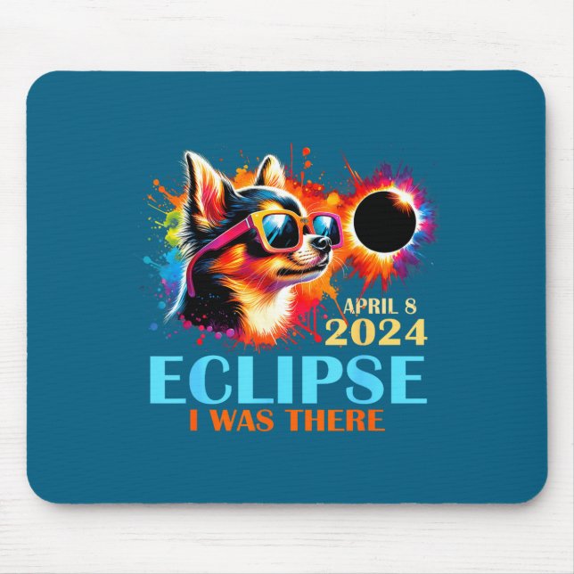 I Was Total Solar Eclipse Chihuahua Dog Mouse Mat (Front)