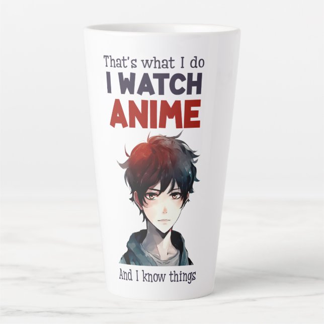i watch Anime Latte Mug (Front)