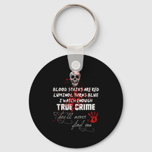 I Watch Enough True Crime They'll Never Find You F Key Ring