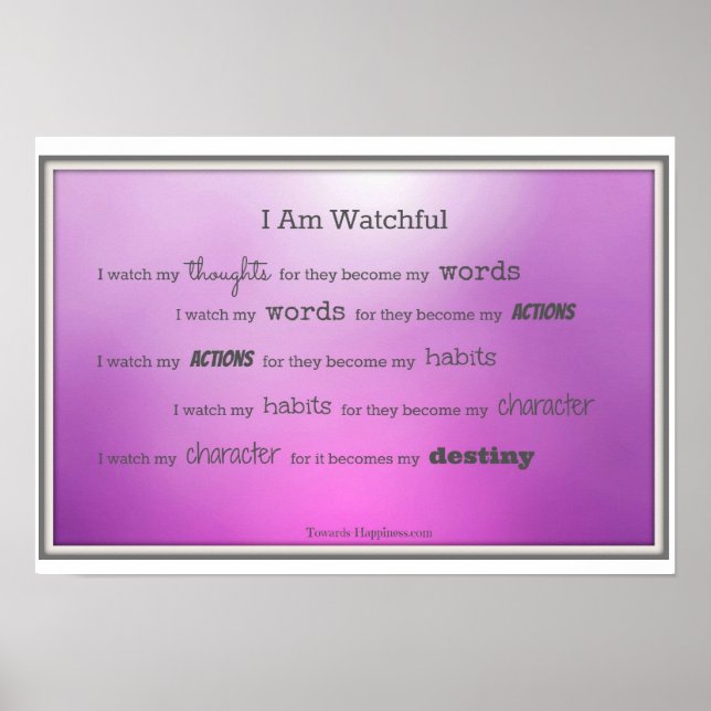 I Watch My Thoughts Poster (Front)