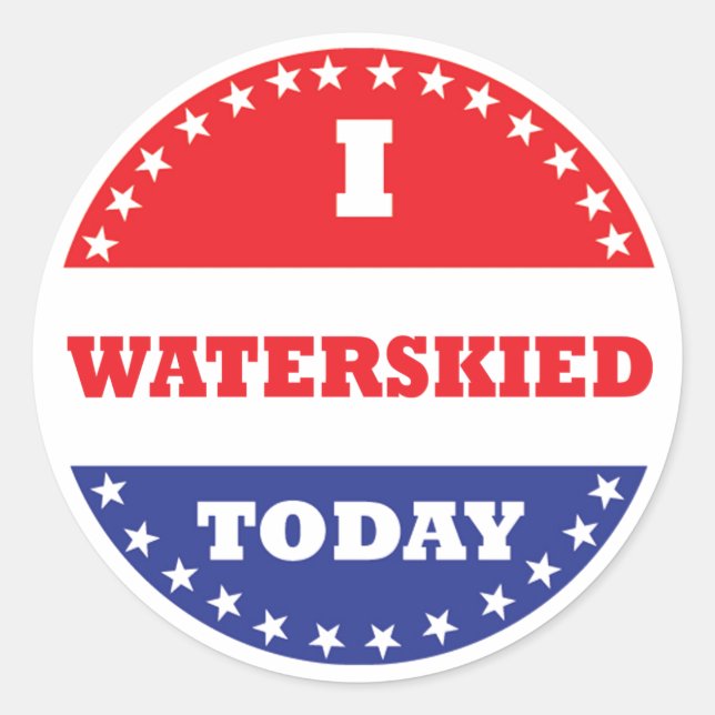 I Waterskied Today Classic Round Sticker (Front)