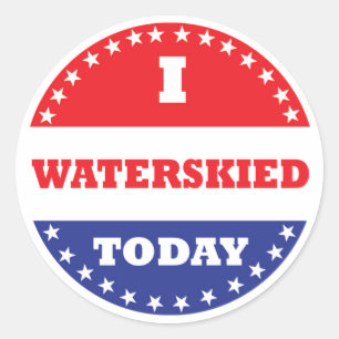 I Waterskied Today Classic Round Sticker