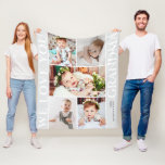 I/We Love You Grandma 8-Photo Collage Custom Gift Fleece Blanket<br><div class="desc">This personalised photo collage blanket is a heartfelt way to show love and appreciation for grandma. Featuring a vertical layout with "We Love You Grandma" elegantly displayed along the side, this design accommodates multiple cherished photos, creating a cosy keepsake full of treasured memories. Perfect for celebrating Mother’s Day, birthdays, Christmas,...</div>