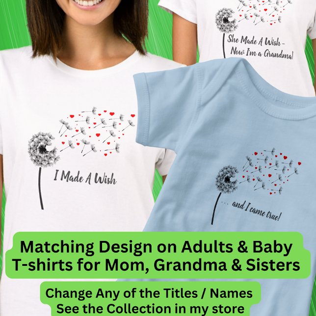 I (we, she) Made a Wish, Dandelion Wishes Ladies T-Shirt (Creator Uploaded)