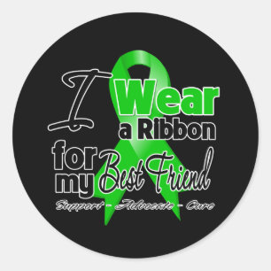 I Wear a Green Ribbon For My Best Friend Classic Round Sticker