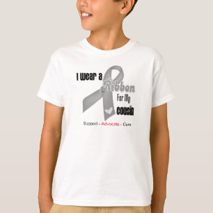 I Wear a Grey Ribbon For My Cousin T-Shirt