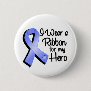 I Wear a Periwinkle Ribbon For My Hero 6 Cm Round Badge
