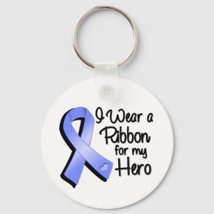I Wear a Periwinkle Ribbon For My Hero Key Ring