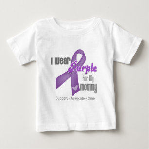 I Wear a Purple Ribbon For My Mummy Baby T-Shirt