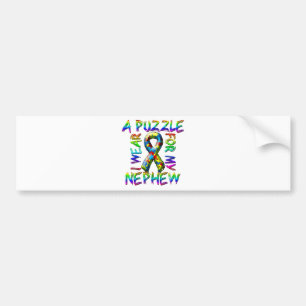 I Wear A Puzzle for my Nephew Bumper Sticker