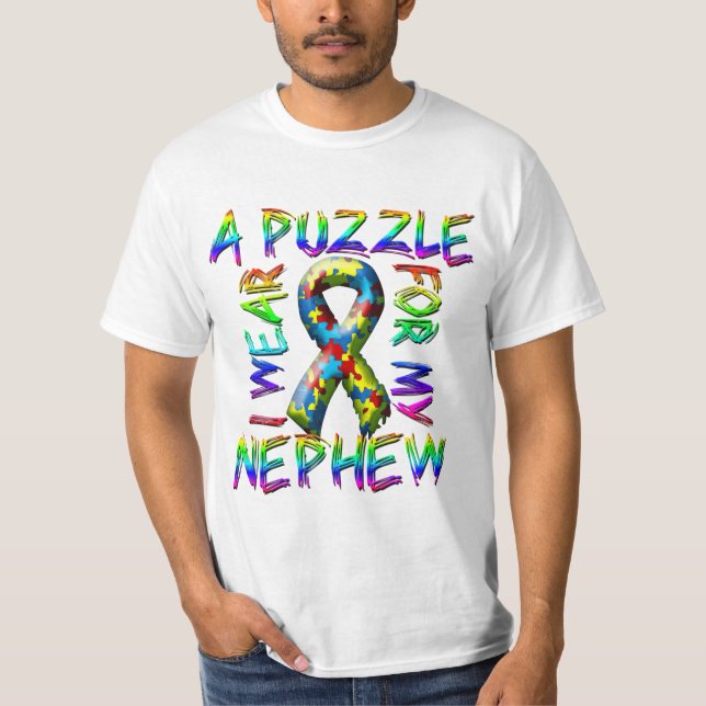 I Wear A Puzzle for my Nephew T-Shirt (Front)