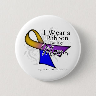 I Wear a Ribbon For My Mum - Bladder Cancer 6 Cm Round Badge