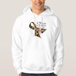 I Wear a Ribbon For My Sister - Autism Awareness Hoodie