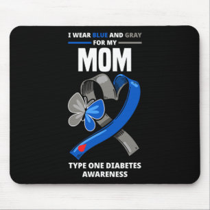 I Wear Blue And Grey For My Mum Type One Diabetes Mouse Mat