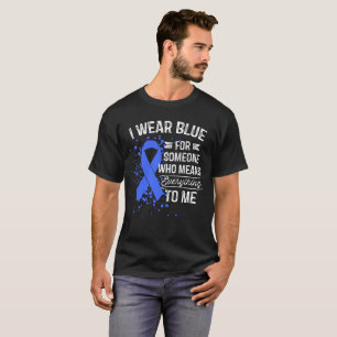 I Wear Blue - Awareness Blue Ribbon T-Shirt