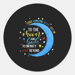 I Wear Blue Classic Round Sticker