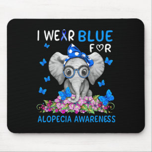 I wear Blue For Alopecia Awareness 1 Mouse Mat