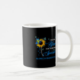 I Wear Blue For Alopecia Awareness Sunflower 1 Coffee Mug