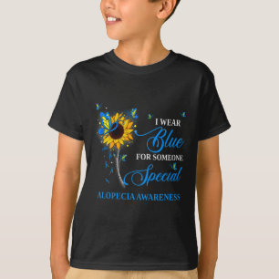 I Wear Blue For Alopecia Awareness Sunflower 1 T-Shirt