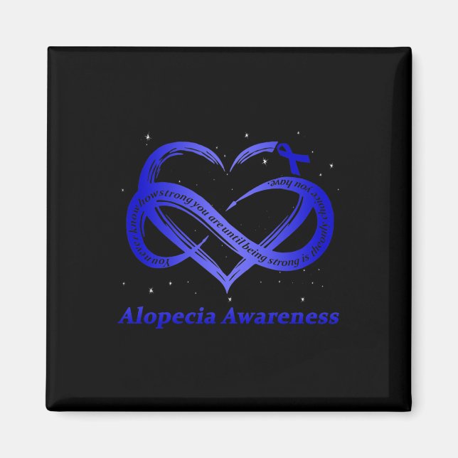 I Wear Blue For Alopecia Awareness Warrior  Magnet (Front)