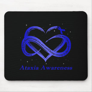I Wear Blue For Ataxia Awareness Warrior T-Shirt11 Mouse Mat