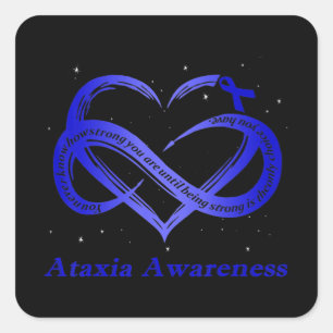 I Wear Blue For Ataxia Awareness Warrior T-Shirt11 Square Sticker