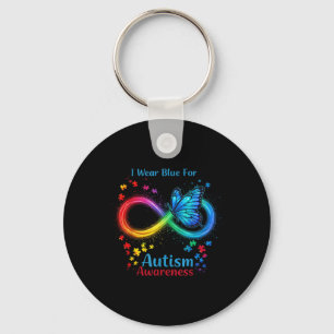 I Wear Blue For Autism Awareness - Autism Awarenes Key Ring