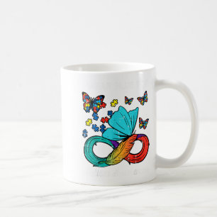 I Wear Blue For Autism Awareness Butterfly Men Wom Coffee Mug
