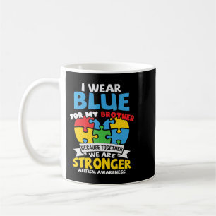 I Wear Blue For Autism Awareness Family Matching T Coffee Mug
