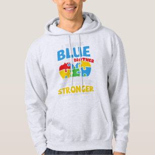 I Wear Blue For Autism Awareness Family Matching T Hoodie