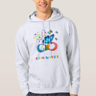 I Wear Blue For Autism Awareness Family Matching T Hoodie