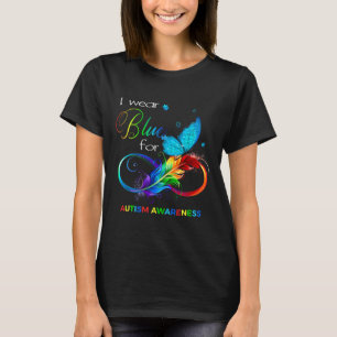 I Wear Blue For Autism Awareness Month Men Women K T-Shirt