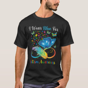 I Wear Blue For Autism Awareness Mum Dad Grandma T T-Shirt