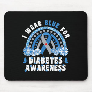 I Wear Blue For Diabetes Awareness Month November Mouse Mat