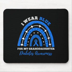 I Wear Blue For Granddaughter T1d Type 1 Diabetes  Mouse Mat