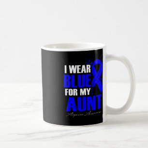 I Wear Blue For My Aunt Alopecia Feather Coffee Mug
