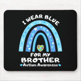 I Wear Blue For My Brother Au Awareness Mouse Mat