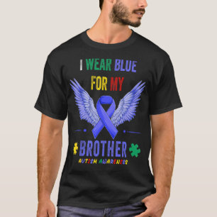 I Wear Blue For My Brother Autism Awareness Puzzle T-Shirt