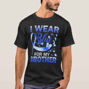 I Wear Blue For My Brother Kids Autism Awareness S T-Shirt