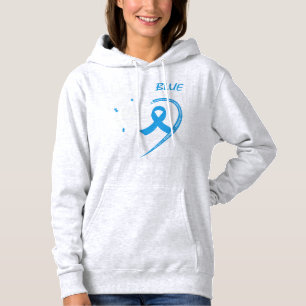 I wear blue for my cousin because my cousin's figh hoodie