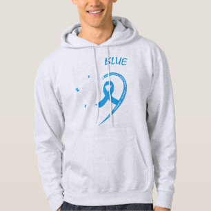 I wear blue for my cousin because my cousin's figh hoodie