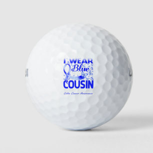 I Wear Blue For My Cousin Colon Cancer Awareness Golf Balls